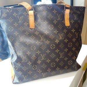 Authentic Louis Vuitton Monogram Cabas Mezzo Tote bag M51151 LV